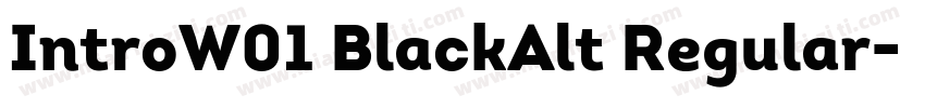 IntroW01 BlackAlt Regular字体转换